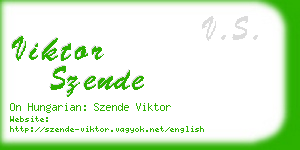 viktor szende business card